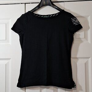 Vintage Lauren Ralph Lauren black t-shirt women boat neck